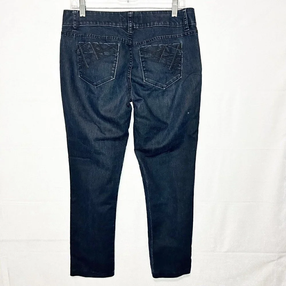 ELLE Women's Stretch Blue Denim Low-Rise Jeans Size 6 (31x28)
